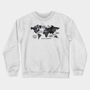 World Continents Map Crewneck Sweatshirt